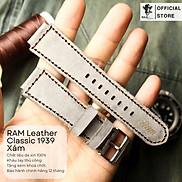 Dây đồng hồ da bò RAM CLASSIC 1939 Sang trọng màu đồng phục Lục quân Đức -