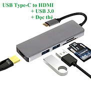 Cáp USB Type-C to HDMI + USB 3.0 Hỗ trợ đọc thẻ nhớ đa năng