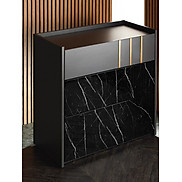 Tủ ngăn kéo 3 tầng MARQUINA gỗ công nghiệp cao cấp màu xám đen kết hợp vân