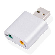 Đầu USB Sound Card 7.1 vỏ nhôm cao cấp âm thanh 3D