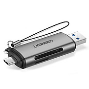 Đầu đọc thẻ nhớ SD TF chuẩn USB Type C và USB 3.0 Ugreen 50706 chính hãng