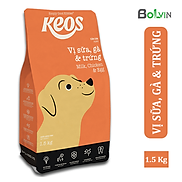 Thức ăn hạt KEOS vị Trứng, Gà & Sữa dành cho chó con 1.5Kg - KEOS Egg