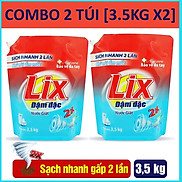 Nước giặt LIX Đậm đặc Đỏ tẩy sạch vết bẩn cực mạnh túi 3.5KGX2