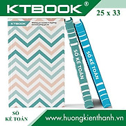Sổ ghi chép Kế Toán KTBOOK bìa cứng giấy in caro cao cấp size 25 x 33 cm