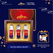 Set quà Nhụy Hoa Nghệ Tây Saffron SALAM 3Gr tặng Salam 1gr và Giai Lệ trà