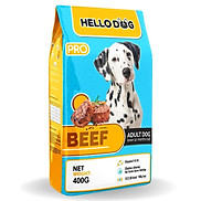 Thức Ăn Chó Dạng Hạt Cao Cấp Hương Vị Bò Hello Dog Beef 400G
