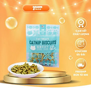 Bánh cá bánh thưởng catnip biscuits tiêu búi lông & giảm hôi miệng cho mèo