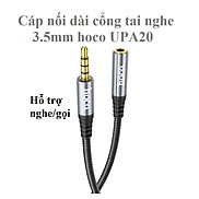 Cáp nối dài cổng tai nghe 3.5mm hỗ trợ mic cho điện thoại máy tính hoco