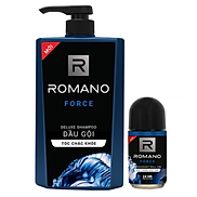 Combo Dầu gội Romano Force 650ml+Lăn khử mùi Romano Force 50ml