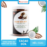 Cacao sữa dừa 3in1 thơm ngon , dạng hũ dễ bảo quản Light Cacao - 550g