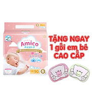 Bỉm - Tã dán Amico size NB 90+ 6 miếng Cho bé 5 kg