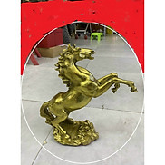 Decor trang trí để bàn - Ngựa hí màu gold kt 27x28cm
