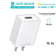Củ sạc nhanh Rockspace T6 1A dành cho iphone, Samsung 1 cổng USB, chân dẹt