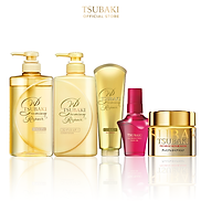 Bộ 5 sản phẩm Tsubaki Phục hồi ngăn rụng tóc chuyên sâu Gội Xả 490ml chai