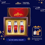 Set quà 3 hũ Nhụy hoa nghệ tây cao cấp Saffron SALAM 3Gr 1gr hũ