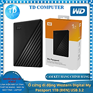 Ổ cứng di động Western Digital My Passport 1TB ĐEN USB 3.2 WDBYVG0010BBK -
