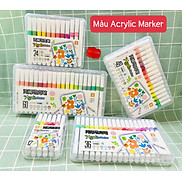 Bút Lông Màu Acrylic Marker 12 24 36 48 60 Màu Hàng Cao Cấp An Toàn Màu