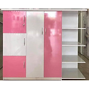 Tủ quần áo 1.25m x 1.45mx 45cm màu trắng hồng