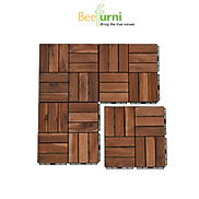 Beefurni Combo 10 vỉ sàn gỗ lót ban công, sân vườn, ngoài trời