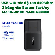 USB wifi tốc độ cao 650Mbps 2 băng tần Baseus FastJoy Series BSOH173 ăng