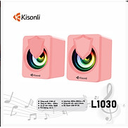 Loa 2.0 Kisonli L-1030 màu hồng có LED - hàng Nhập Khẩu - lk1984