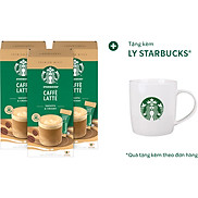 Combo 3 hộp Cà phê hoà tan cao cấp Starbucks Caffè Latte Hộp 4 gói x 14g -