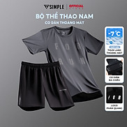 Bộ Thể Thao Nam TSIMPLE quần áo tập gym co giãn thoáng mát QG7AH3