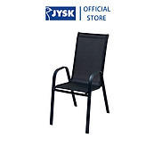 Ghế ngoài trời JYSK Leknes thép vải polyester đen R54xS72xC92cm
