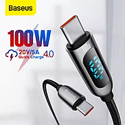 Hàng chính hãng Bộ Sạc Baseus PD 100W USB Loại C Màn Hình LED Hiển Thị Sạc