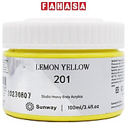 Tuýp Màu Vẽ Acrylic 100 ml - Sunway No.201 - Lemon Yellow
