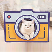 Phụ Kiện Hộp Cào Móng Kết Hợp Ổ Nằm Cho Mèo Hình Máy Ảnh - YonaPetshop