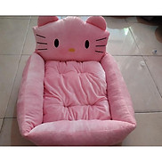 Ổ nệm cho chó mèo hình mèo hồng kitty size 10kg đệm ngủ tháo rời