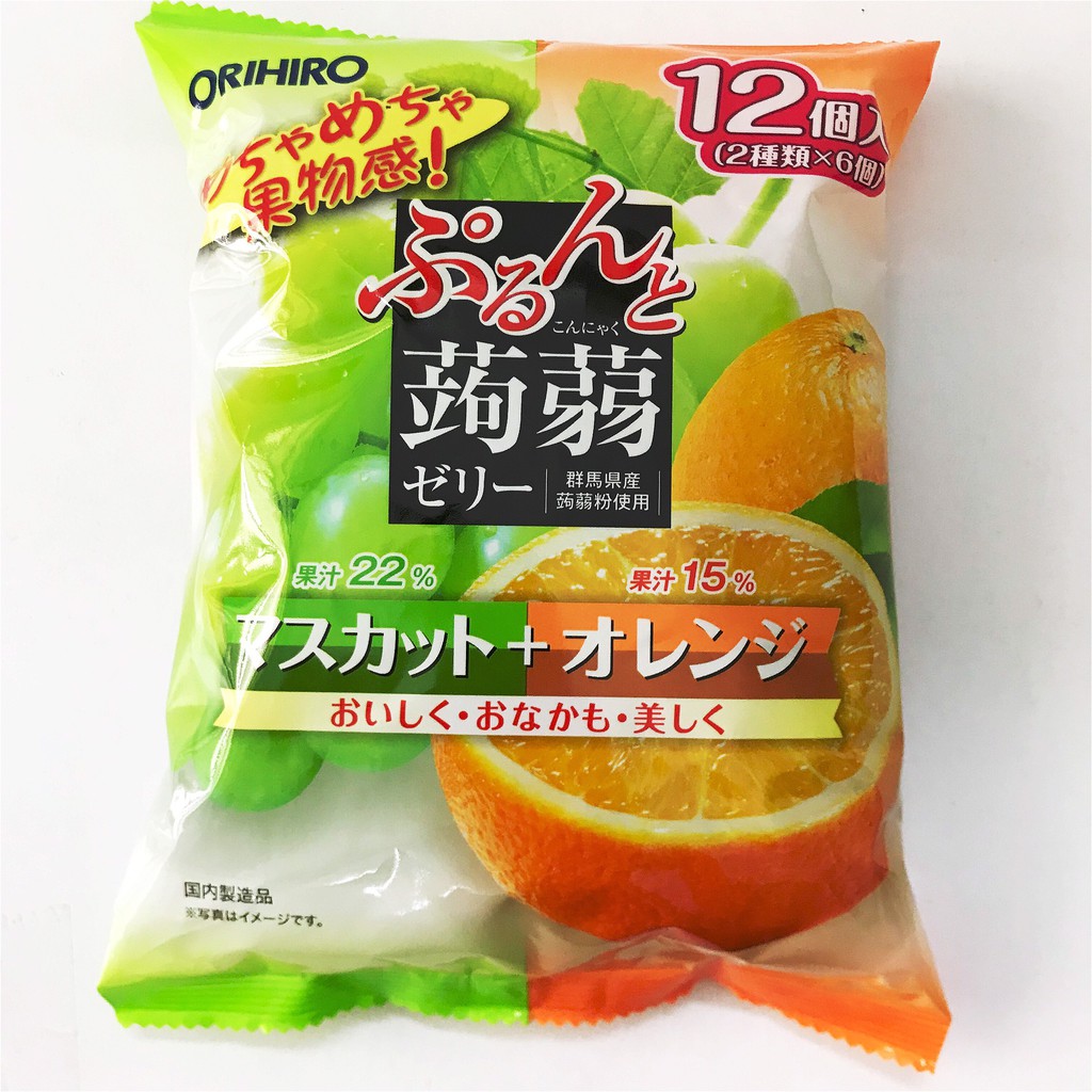 Thạch trái cây mix nho cam Orihiro 240g