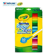 Bộ 50 màu bút lông nét mảnh - nét đậm có thể rửa được Crayola Supertips