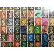 Khung tranh ghép tem hình ảnh nữ hoàng Elizabethh II 96 con tem khác nhau