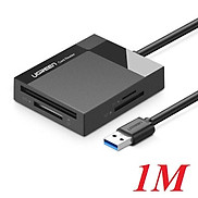 Ugreen UG30231CR125TK 1M màu Đen Đầu đọc thẻ USB 3.0 sang SD + TF + CF +