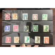 Bìa ghép tem cổ 15 con tem khác nhau của Pháp