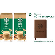 Combo 2 hộp Cà phê hòa tan cao cấp Starbucks Caffè Latte Hộp 4 gói x 14g -