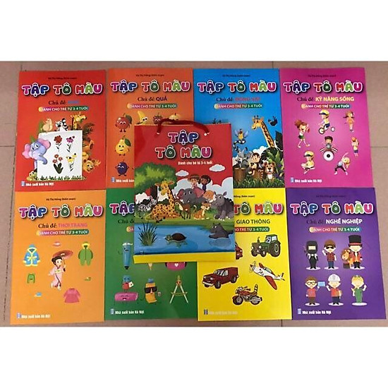 Set 8 quyển - bộ tập tô cho bé tô màu - ảnh sản phẩm 1