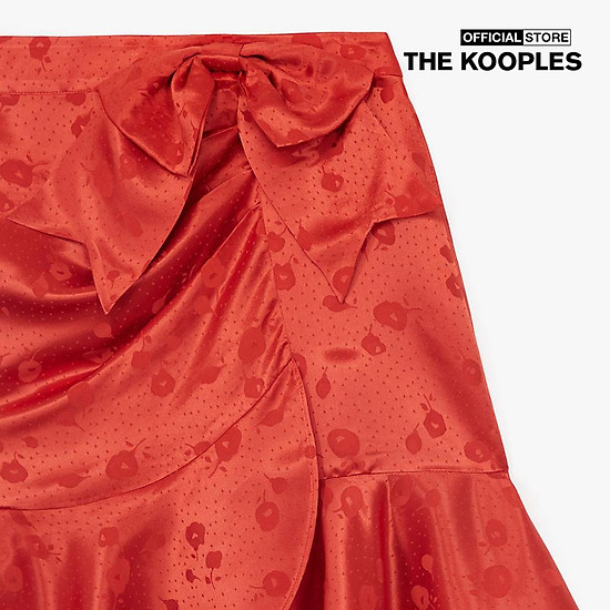 The kooples - chân váy mini phối bèo red jacquard fjup20048k-ora08 - ảnh sản phẩm 4