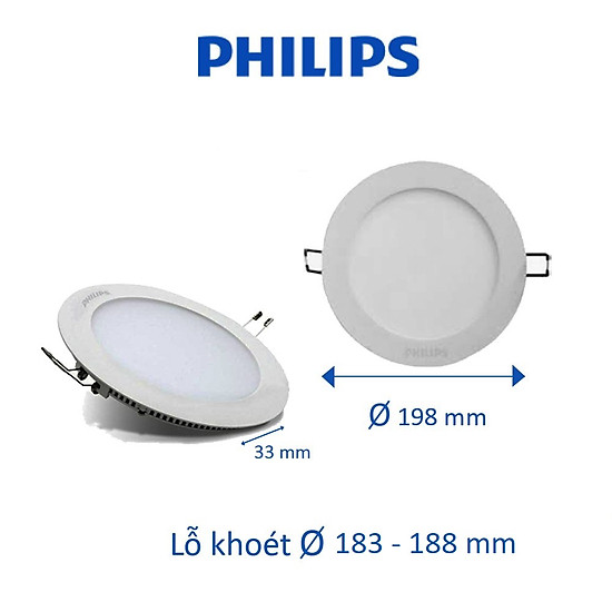 Bộ đèn philips led âm trần tròn dn024b led12 d175 - ảnh sản phẩm 2