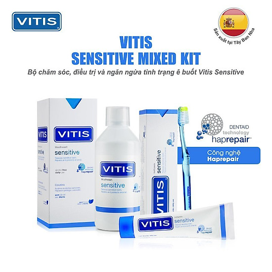 Bộ sản phẩm chăm sóc răng nhạy cảm - vitis sensitive mixed pack - ảnh sản phẩm 2
