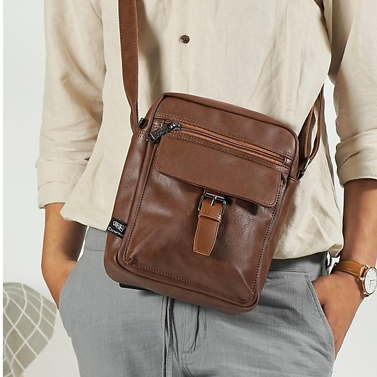 Túi đeo chéo da dáng đứng three-box - ms6370 - ảnh sản phẩm 8