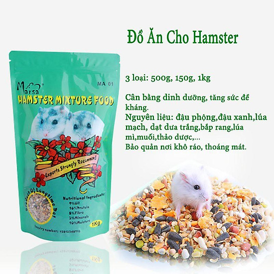 Thức ăn ngũ cốc hỗn hợp cho hamster 500gr rau củ quả tăng cường dinh dưỡng - ảnh sản phẩm 3