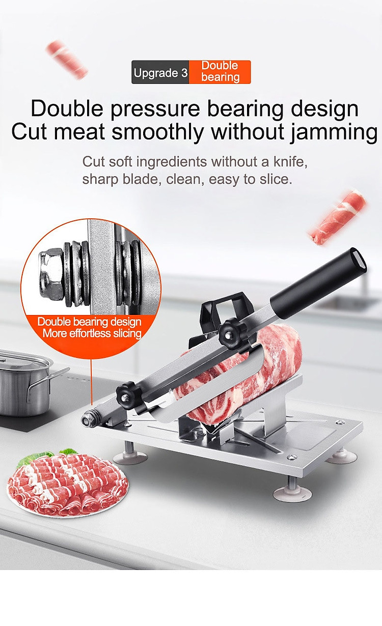 Máy cắt thịt có thiết kế nhỏ gọn, chất liệu thép không gỉ 7341 7