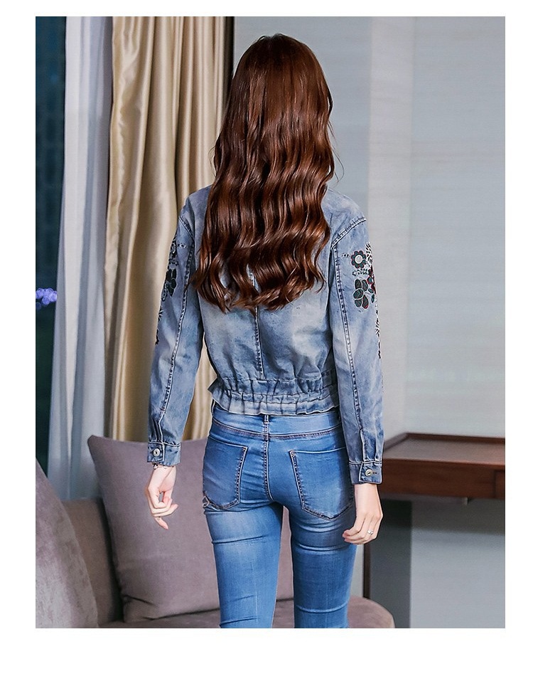 áo khoác jeans nữ thuê hoa xinh xắn hati 4