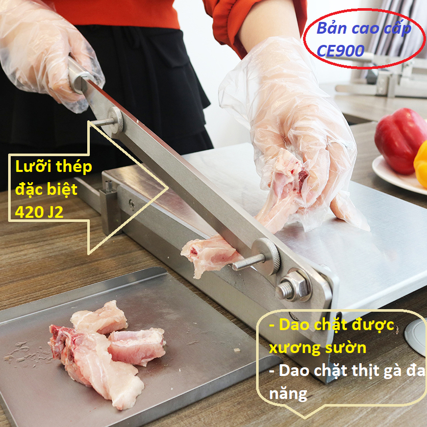 máy cắt thịt đông lạnh, cắt gà, cắt xương đa năng cầm tay hàng chính hãng cookeasy. bản dao chặt gà cao cấp ce900 9