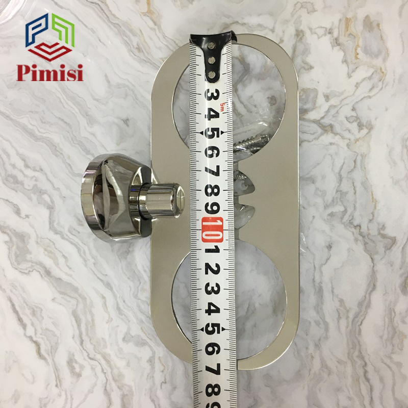 giá - kệ để ly bàn chải đánh răng inox 304 pimisi pr-013 trong nhà vệ sinh kèm 2 cốc thủy tinh hàng chính hãng 4