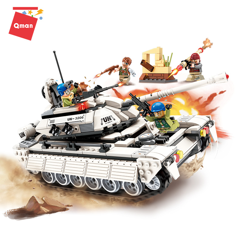 Bộ Đồ Chơi Xếp Hình Thông Minh Lego Quân Sự Qman Xe Tăng Trắng 3206 Cho Trẻ Từ 6 Tuổi 430 Mảnh Ghép 1