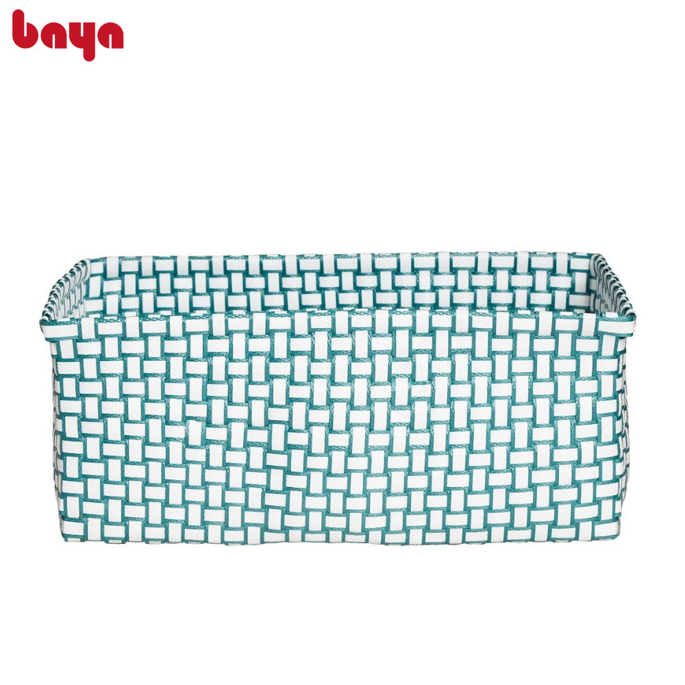 giỏ đựng đồ baya bella đan từ sợi nhựa bền chắc chống nước giúp sắp xếp vật dụng phòng ngủ, phòng tắm 2001020 3